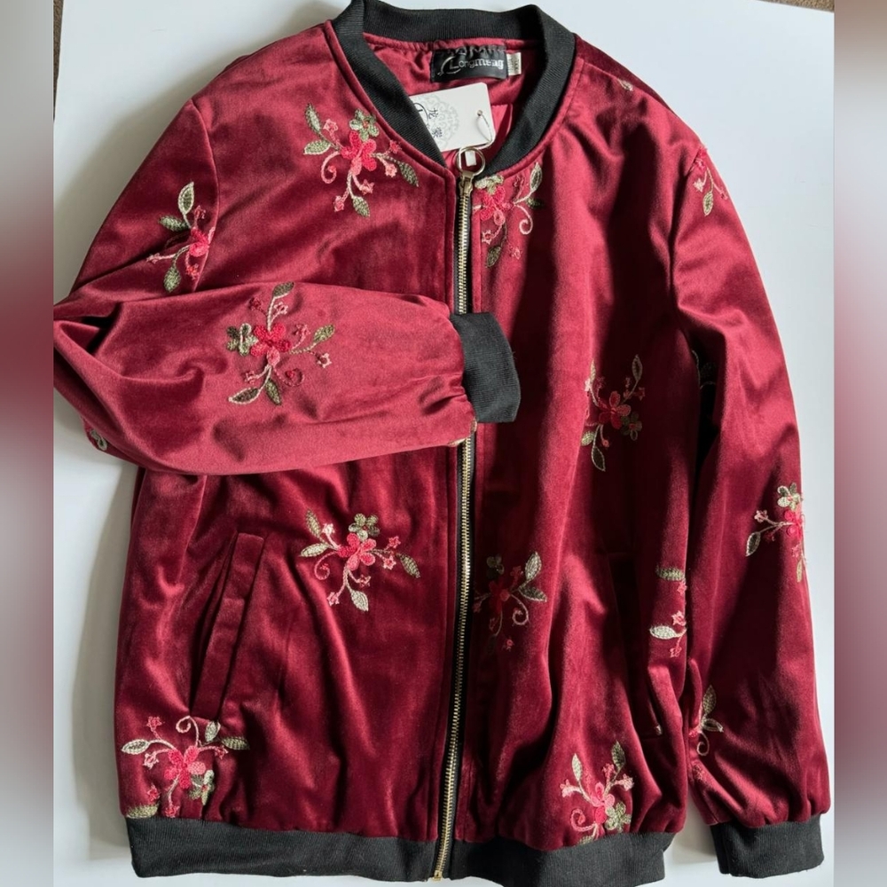 Authentic Chinese velvet floral jacket